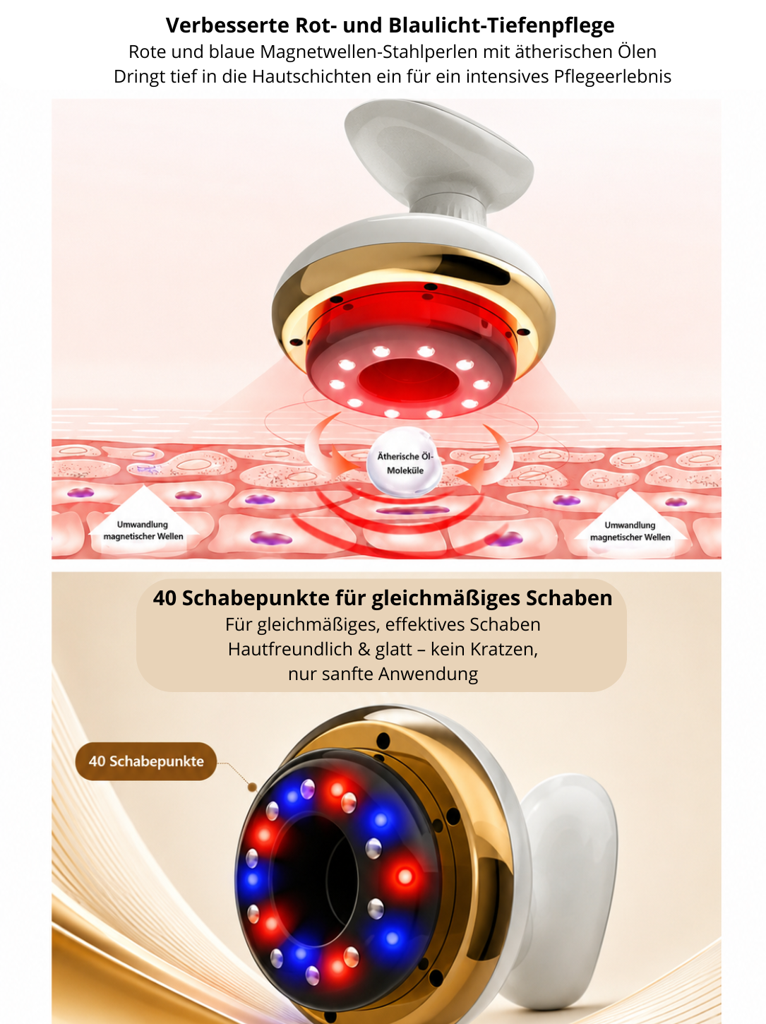 Elektrisches Gua Sha Massagegerät für straffere Haut